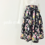 《限定新作》 elegant flower 〜リボン付きフレアスカート〜