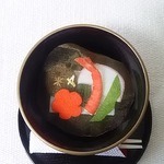 ちりめん  お正月  お雑煮(ピンク梅)