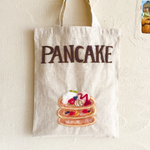 ふわふわパンケーキの羊毛刺繍トート