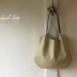 くたくた本革トートバッグL：シュリンク　グレージュ