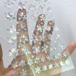 封入シート　雪の結晶(箔押し・カラー)