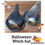 オビツ11 ねんどろいど ドールヘッドサイズ15cm用 ハロウィンニット魔女帽子②