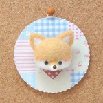 飾れるブローチ【きつねくん】
