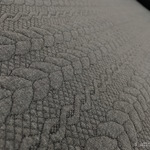 【135×100】アラン風ニット・チャコール