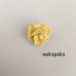 レース編みのお花ブローチ きいろ
