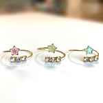 《再販》星とストーンのゆめかわリング