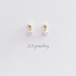 トリリアント/一粒ジルコニア/小さいシンプルピアス/イヤリング