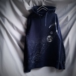 手描き  　meteor shower and the earthパーカー　  men's