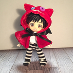 オビツ  コウモリ風ケープ   赤