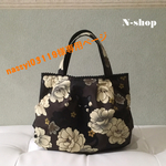 nassyi03119様専用ページ◆キルトゲイト*百花繚乱*和柄*黒猫♪タックバッグ(小)★ハンドメイド★
