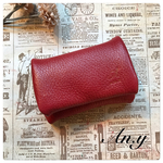 レザーフカフカキーケース&コインケース Red