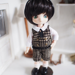 オビツ11＊のグレンチェックの男の子服