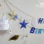 シアワセのお誕生日ガーランド〜海からの贈り物〜