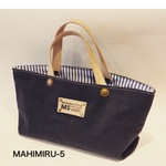 ヴィンテージ帆布ミニトートバッグ チャコールグレー