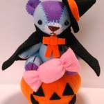 ハロウィーン・ベア　すみれ＆水色