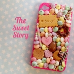 【SALE!!】iPhone4/4s 専用☆スイーツデコケース(ビスケット・ドーナツ)