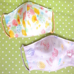【子供用】ガーゼ立体マスク　２枚セット　お花畑＆海の仲間