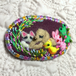 🐶🐱🐸🐰🐥小さな仲良しブローチ