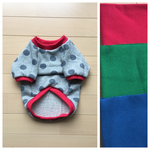 選べるリブ★ドットの裏毛トレーナー/フレブル、パグ、犬服、ハンドメイド、フレンチブルドッグ