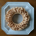 レースのボリュームシュシュ<ミルクティ>