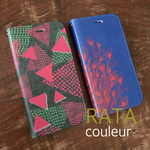 ｢RATA couleur｣❤️iphoneスマホケース手帳型/フラップ無/ku-jaku&san-kaku❤️受注生産