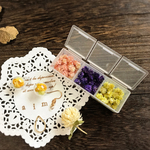 かすみ草 三色セット 90粒 ピンク 紫 イエロー 花材 ドライフラワー ケース付き