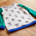 【100】ボーイズcolorなくまさん　長袖Tシャツ