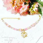 ♡新作　ハート×花のキラキラ可愛いブレスレット ♡　ホワイト②