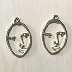 GOLD FACE BEIGE LIP CHARM BEADS PARTS