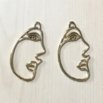 GOLD FACE CHARM BEADS PARTS