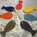 【新作・色見本に】トリヨンのお魚キーホルダー 