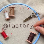 《Mサイズ》　レザー糸巻きブローチ　受注製作