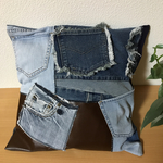 デニムリメイク クッションカバー
