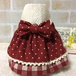 ＊オーダー品＊　うさぎハーネス ドット＆ギンガムワンピース