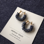 フープピアス/Navy×Navy