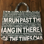 レッスンバッグ英字柄グリーン