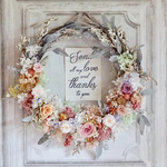 [オーダー] wreath bouquet :ラベンダーピンクのリースブーケ&ブートニア