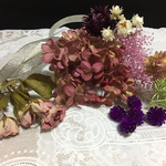 花材 高価な秋色大人パープルボリュームセット2