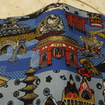 文庫本＊雷門＊お城🏯（ブルー)＊ハンドメイド*ブックカバー