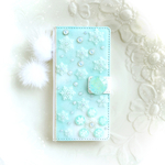 sakura6131様オーダー品♡手帳型ケース雪の華