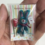 Rainbow Drop◆ミニチュアテディベア◆レトロバニーとスティックキャンディ