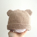 ★ｓ様ご予約品★　コットンウールのくま耳帽子52cm