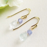 AQUA・ピアス（アクアマリン＆タンザナイト）