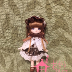 オビツ11サイズワンピースset(ブラウンいちご)