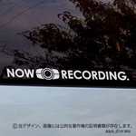 NOW RECORDING/録画中ステッカーTYPE4/WH