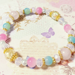 ゆめかわいいプリンセス系♡ローズクォーツブレスレット