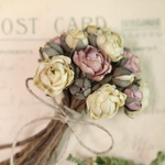 布花 ミニバラブーケブローチ