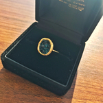 ブルーガラスリング