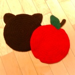 【リクエスト注文商品】woomee99様　少し小さな洗えるりんご＆ねこ