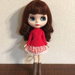 22センチドール ハイネックカットソー レッド